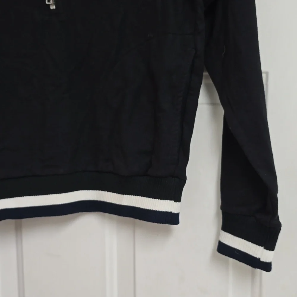 J.Crew Black Pants with White Stripe And Sweater
